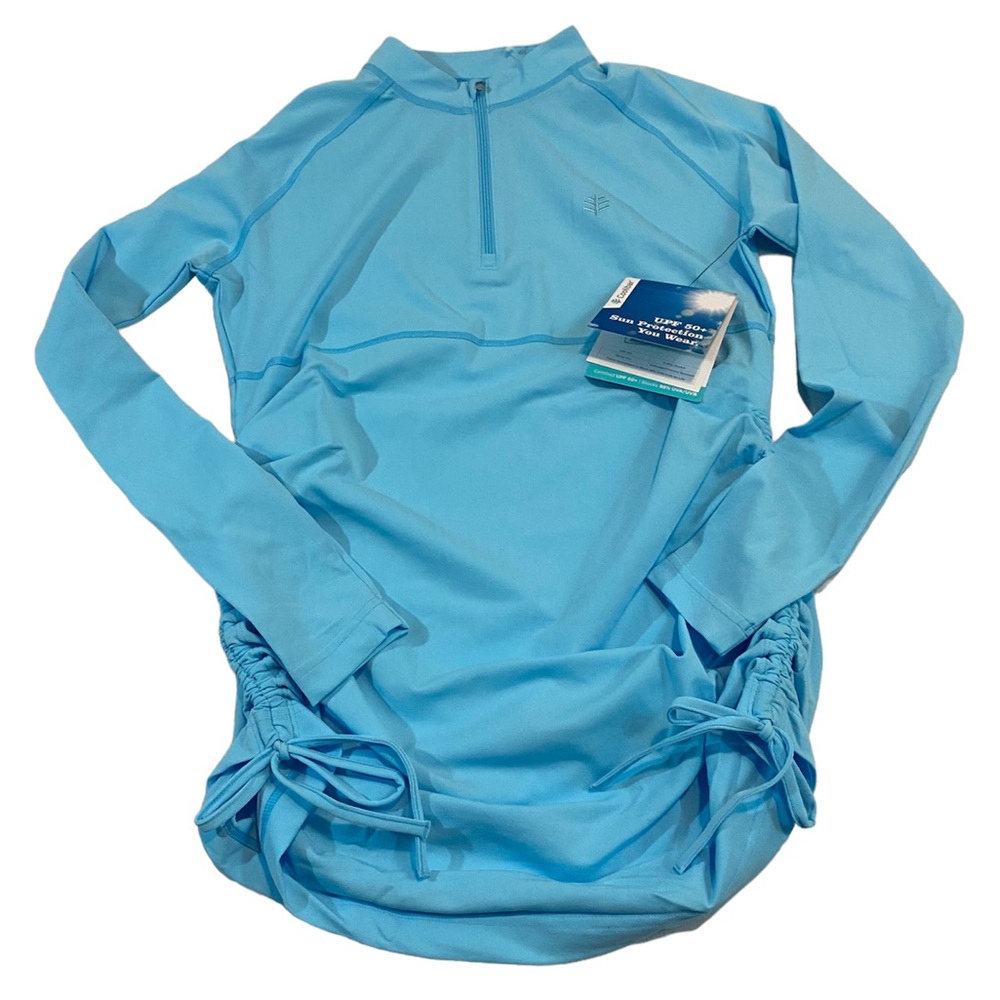 Coolibar Ruched Long Sleeve Swim Shirt